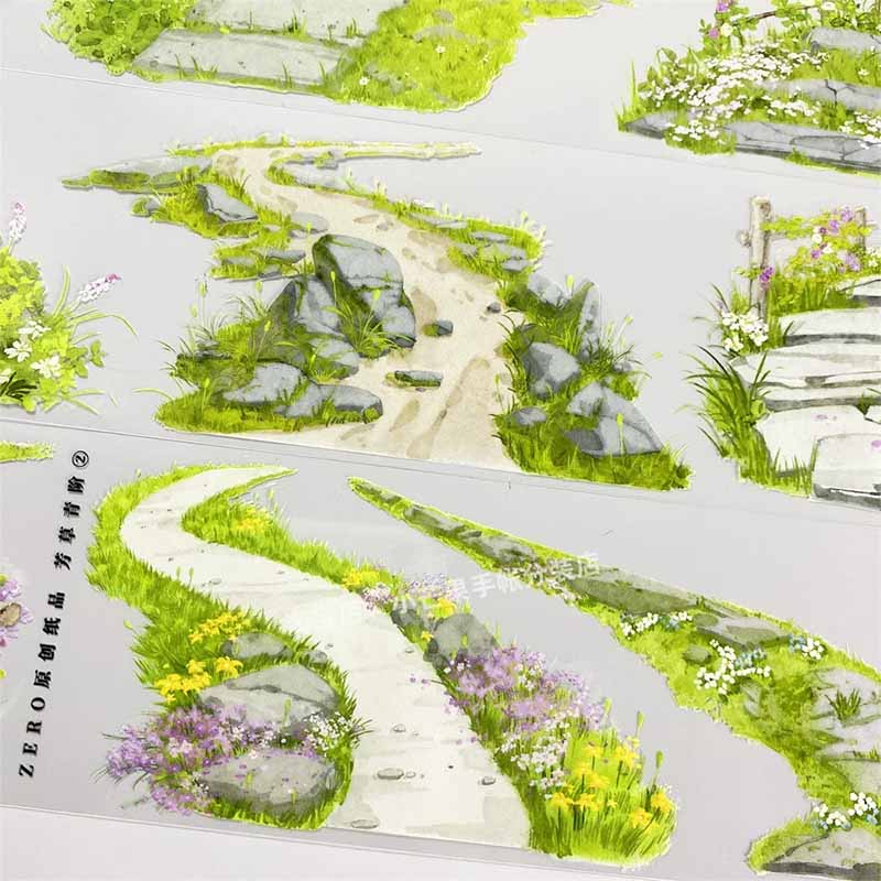 Verdant Garden Steps PET Scene Tape