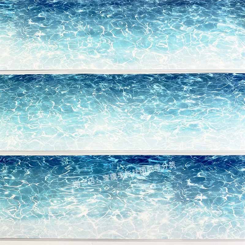 Rippling Blue Waves PET Journal Collage Sticker