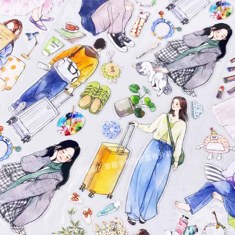 Weekend Play Day PET Diary Phone Case Stickers