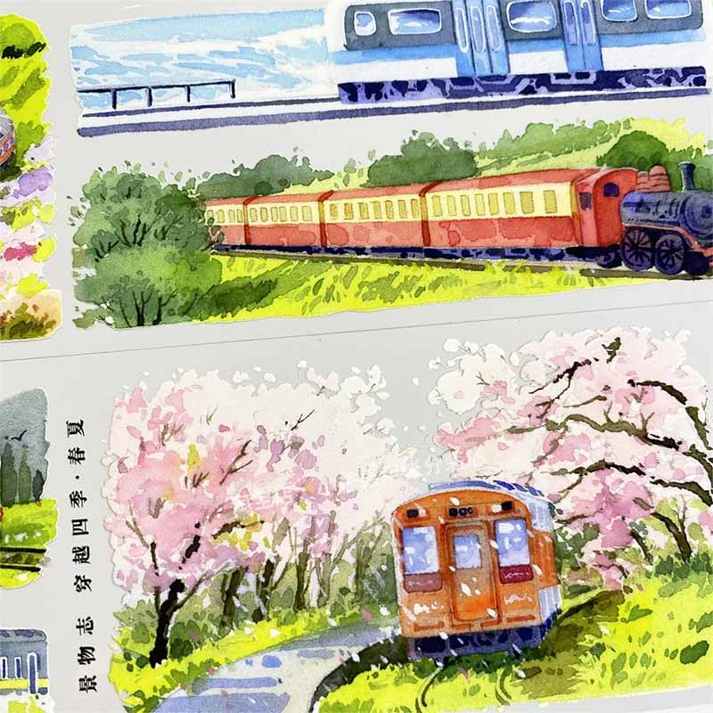 Cherry Blossom PET Material Phone Case Notebook Sticker