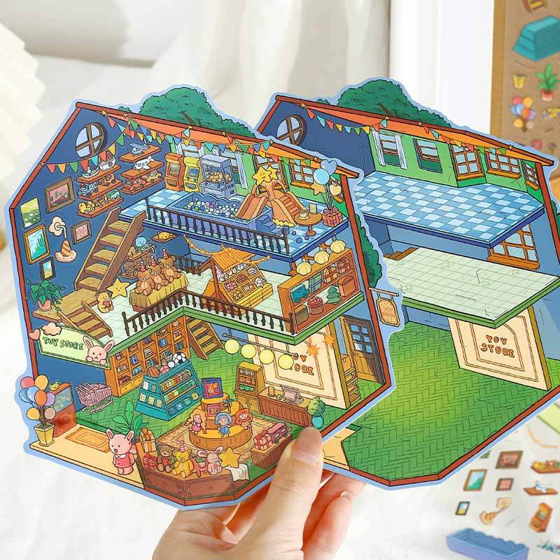 Cozy Haven DIY 3D Scene Stickers With Guide Lines(M)