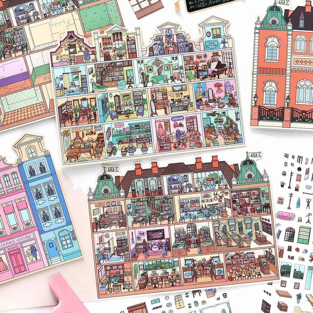 Creative Campus DIY 3D Sticker 2 Cute Miniature Scenes(L)