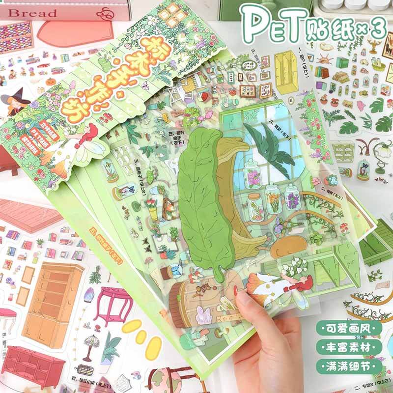 Mystic Craft DIY 3D Sticker 2 Cute Miniature Scenes(L)