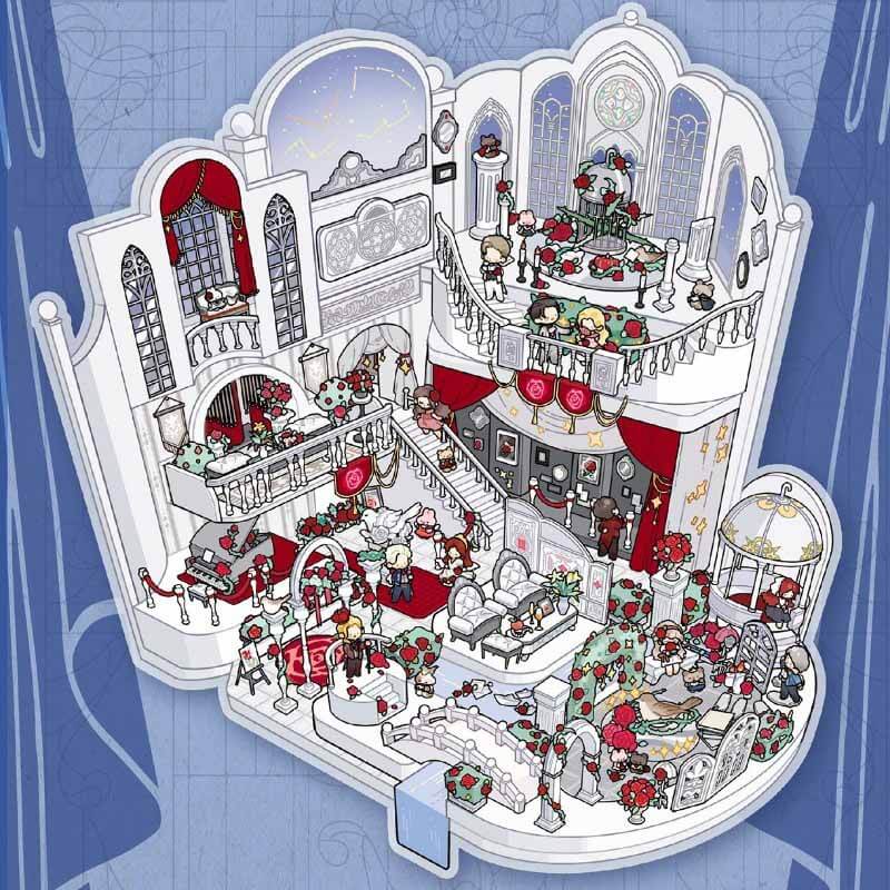 Nocturne Tales DIY 3D Scene Stickers 2 Cute Miniature Scenes