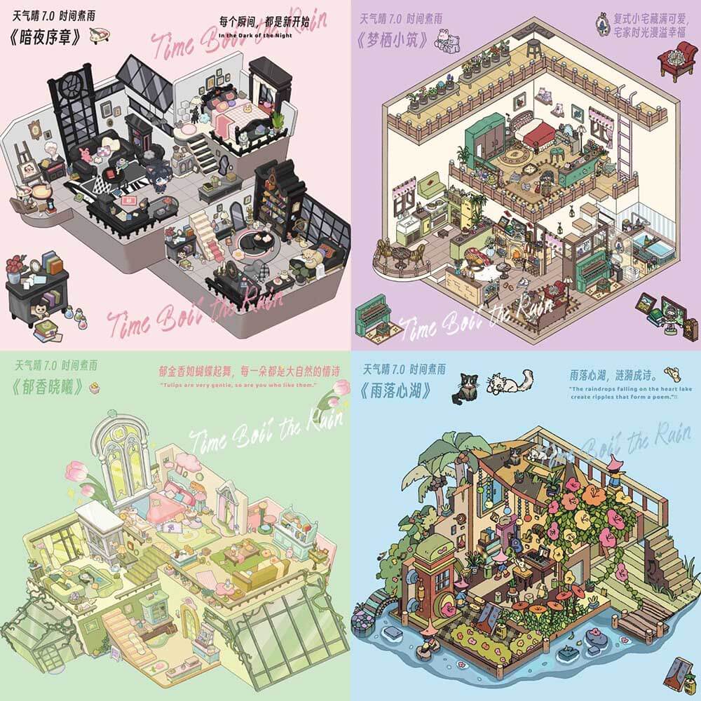 Twilight Reverie DIY 3D Scene Stickers  Cute Miniature Scenes