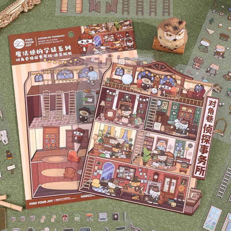 The Curious Society DIY 3D Scene Stickers 4 Cute Miniature Scenes(M)