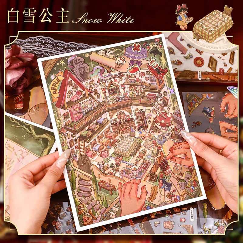 Fairytale Icons DIY 3D Scene Stickers 2 Cute Miniature Scenes(L)