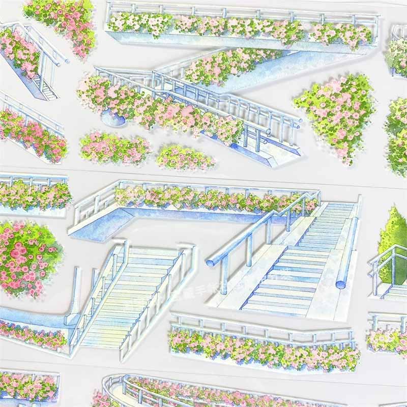 Pedestrian Bridge PET Journaling Scene Tape