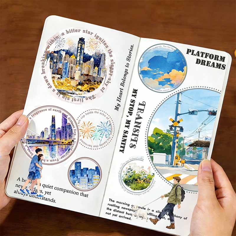 Gentle Hours PET Journal Collage Sticker