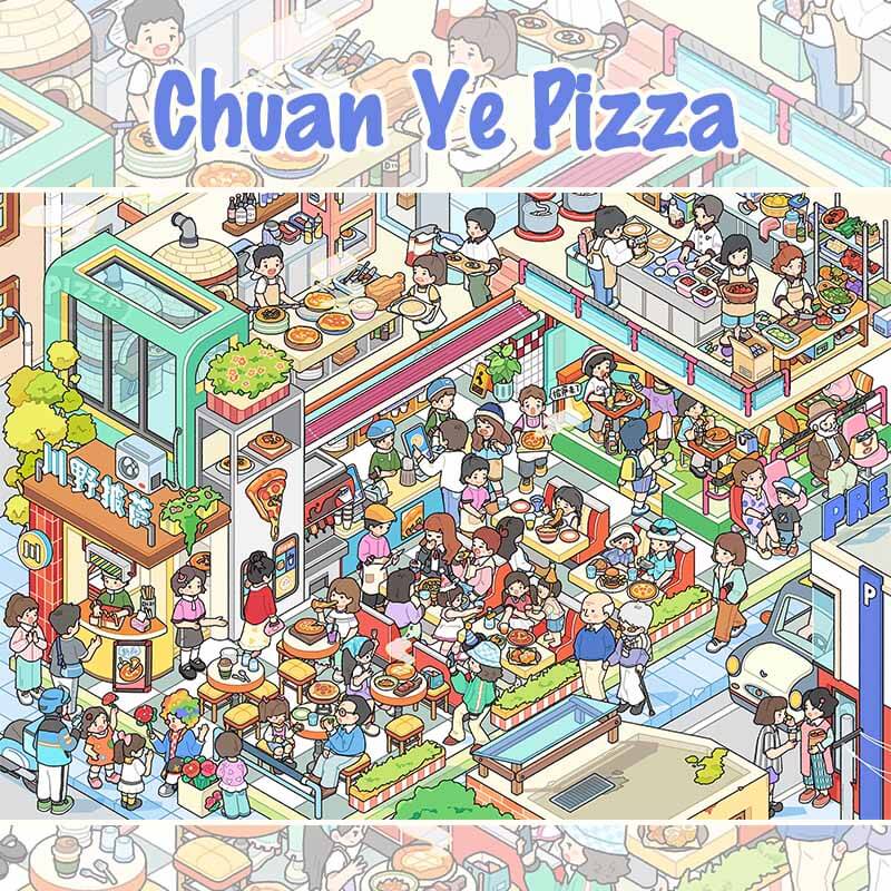 Food Corner DIY 3D Scene Stickers 3 Cute Scenes(XL)