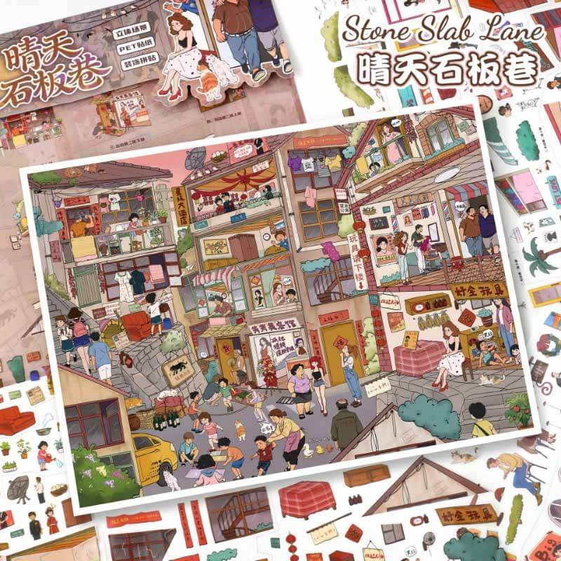 Sunlit Coast DIY 3D Scene Stickers 2 Cute Scenes(L)