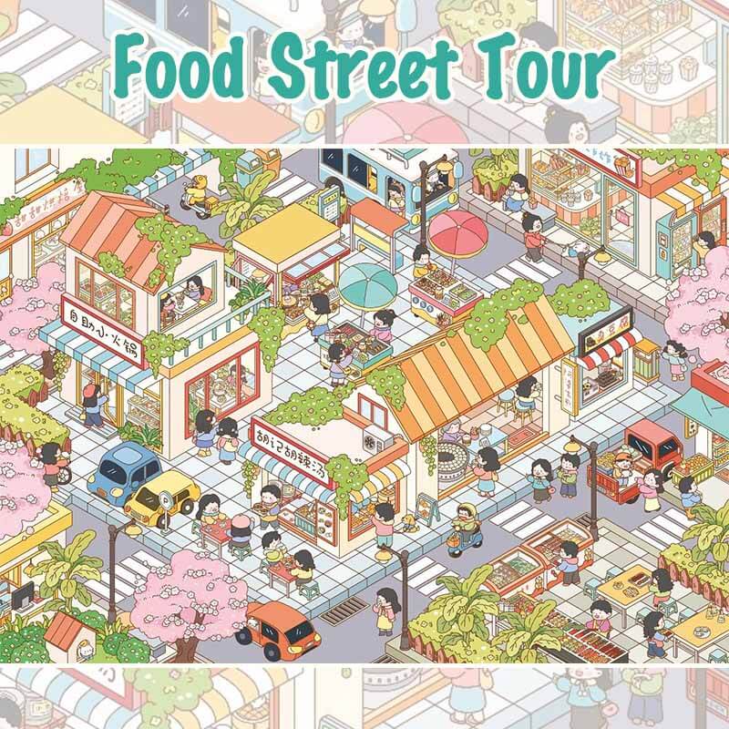 Food Corner DIY 3D Scene Stickers 3 Cute Scenes(XL)