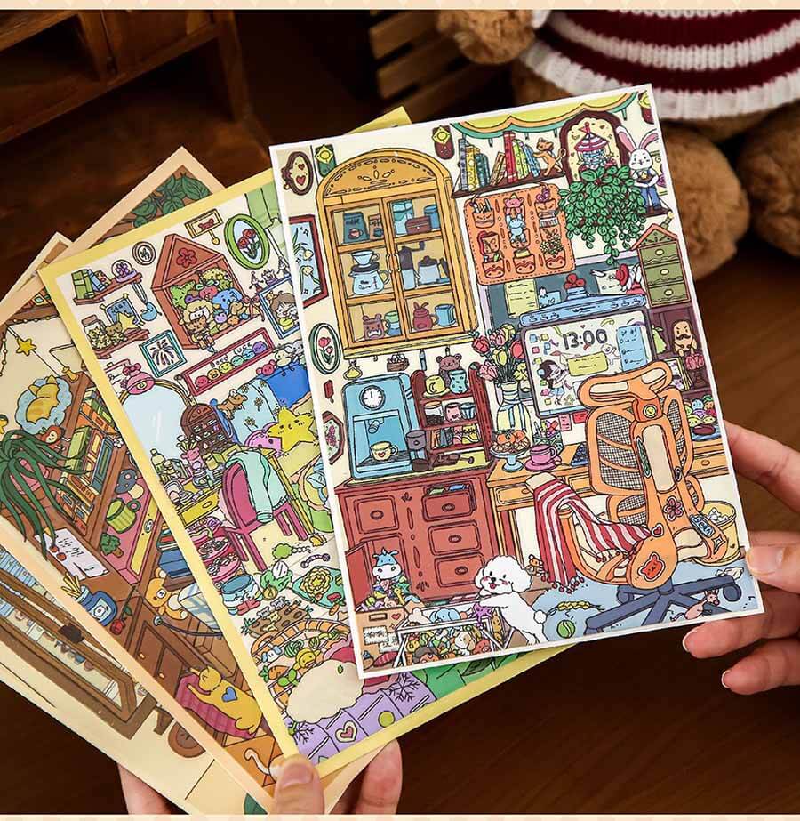 Gentle Day DIY 3D Scene Stickers 4 Cute Scenes(M)