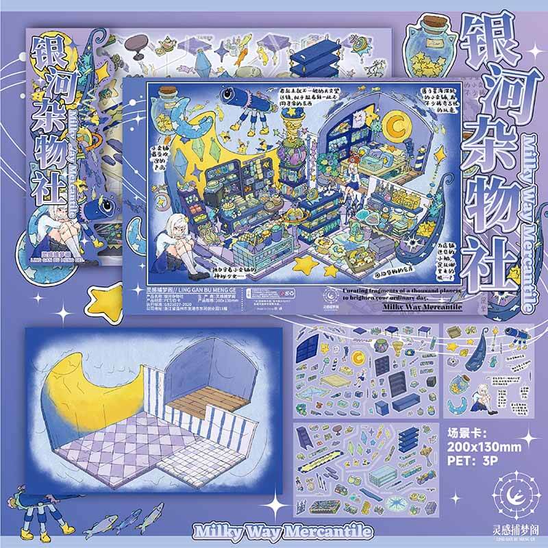 Dream Boutique DIY 3D Scene Stickers 4 Cute Miniature Scenes(M)