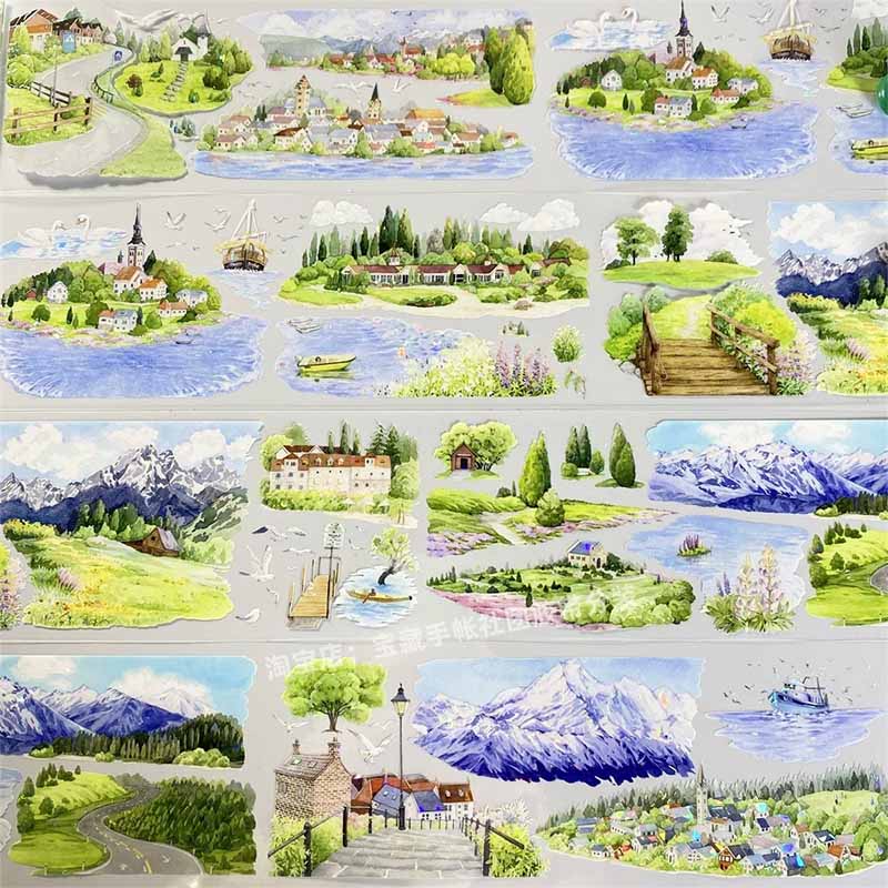 Strolling in New Zealand PET Journal Collage Sticker