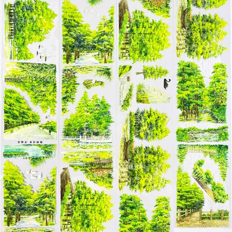 Redwood Green Haven PET Journaling Scene Tape
