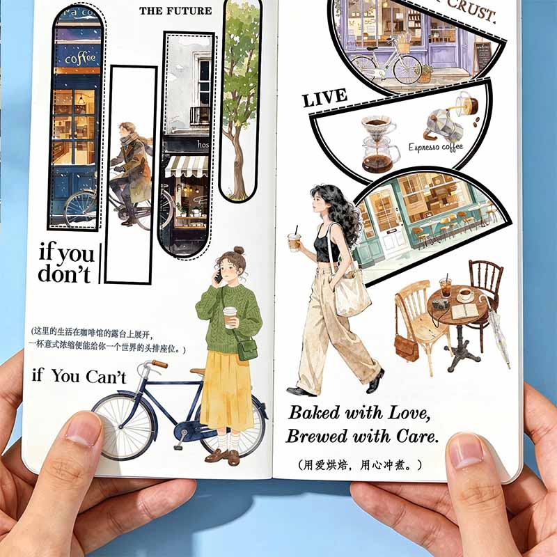 Gentle Hours PET Journal Collage Sticker