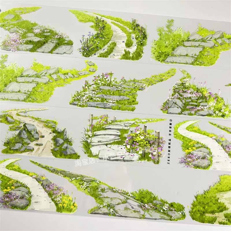 Verdant Garden Steps PET Scene Tape