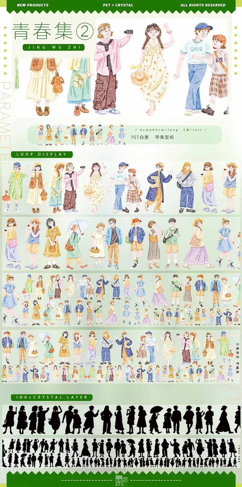 Street Sea View Pedestrian DIY Journal Sticker Tape