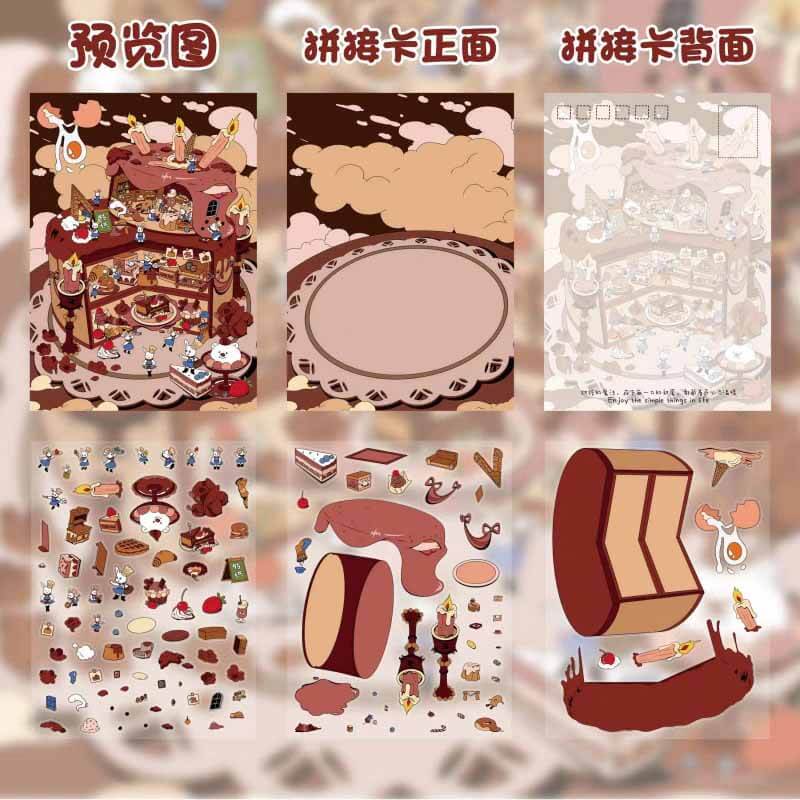 Fantasy Bliss DIY 3D Scene Stickers 4 Cute Miniature Scenes
