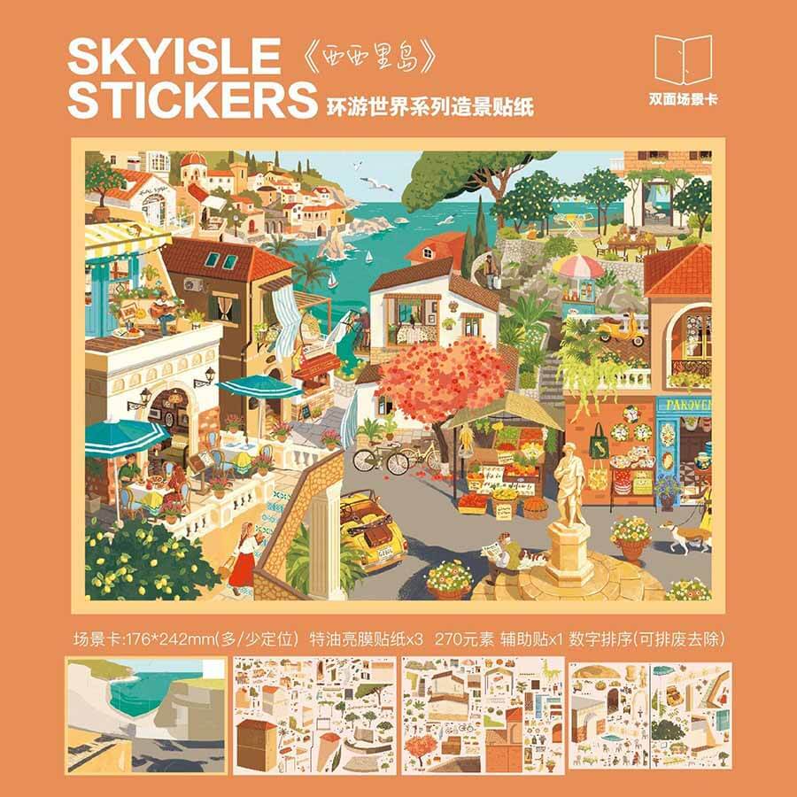World Escape DIY 3D Scene Stickers 4 Cute Miniature Scenes(L)