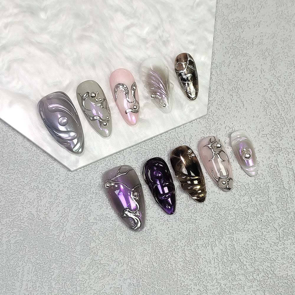Art Garden Press On Nails Galaxy Glow 158