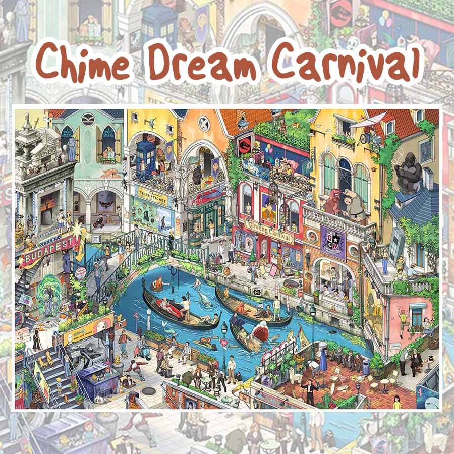 Chime Dream Carnival DIY 3D Scene Stickers Cute Scenes(XXL)