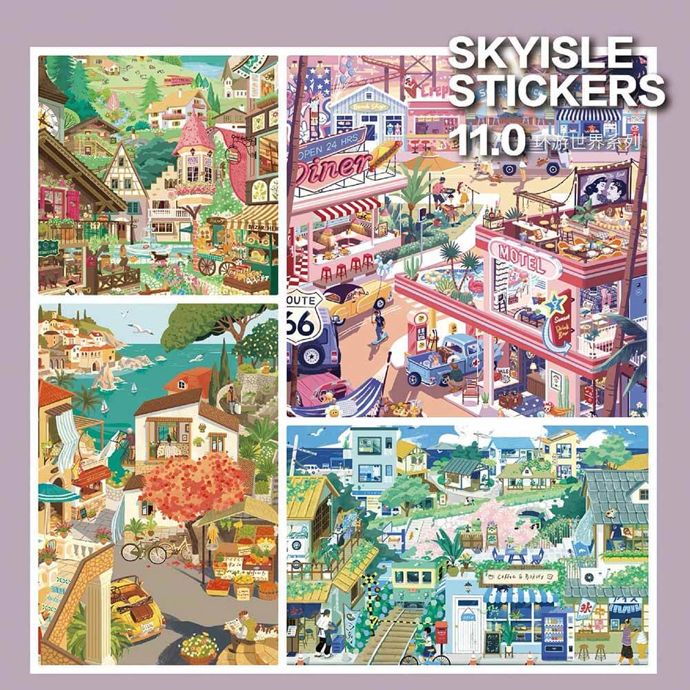 World Escape DIY 3D Scene Stickers 4 Cute Miniature Scenes(L)