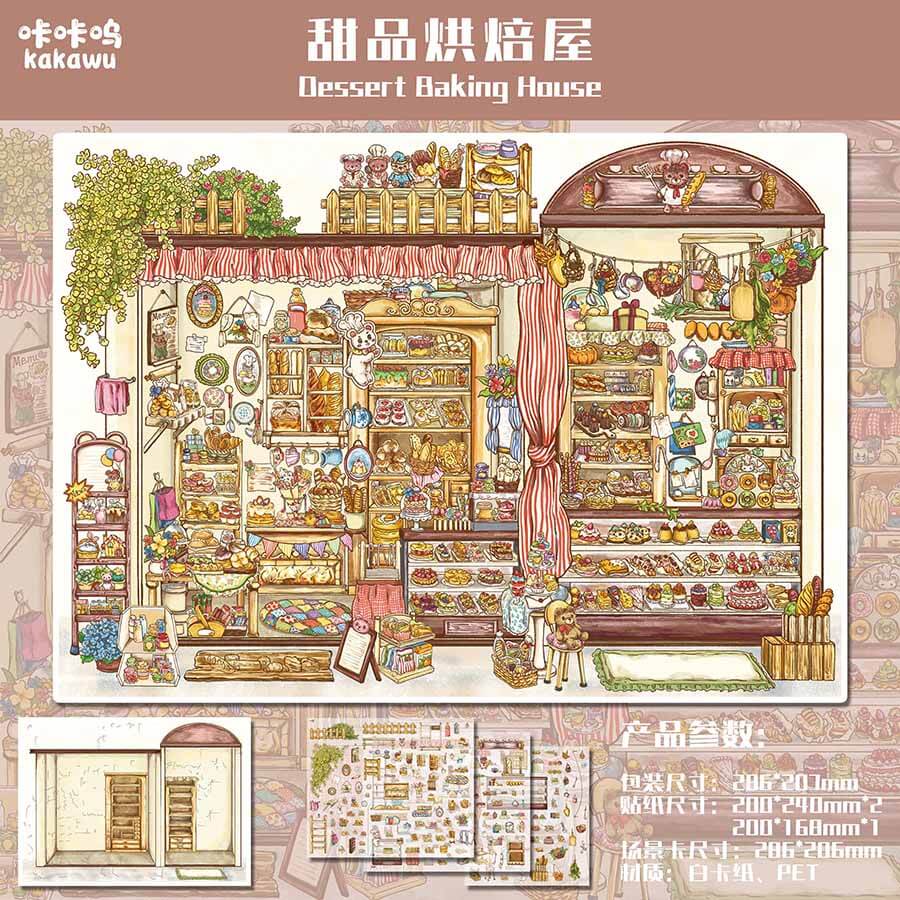 Frosted Tale DIY 3D Scene Stickers 2 Cute Scenes(L)