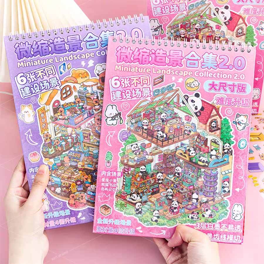 6 Scenes of Wonder2.0 DIY 3D Scene Stickers Cute Miniature Scenes