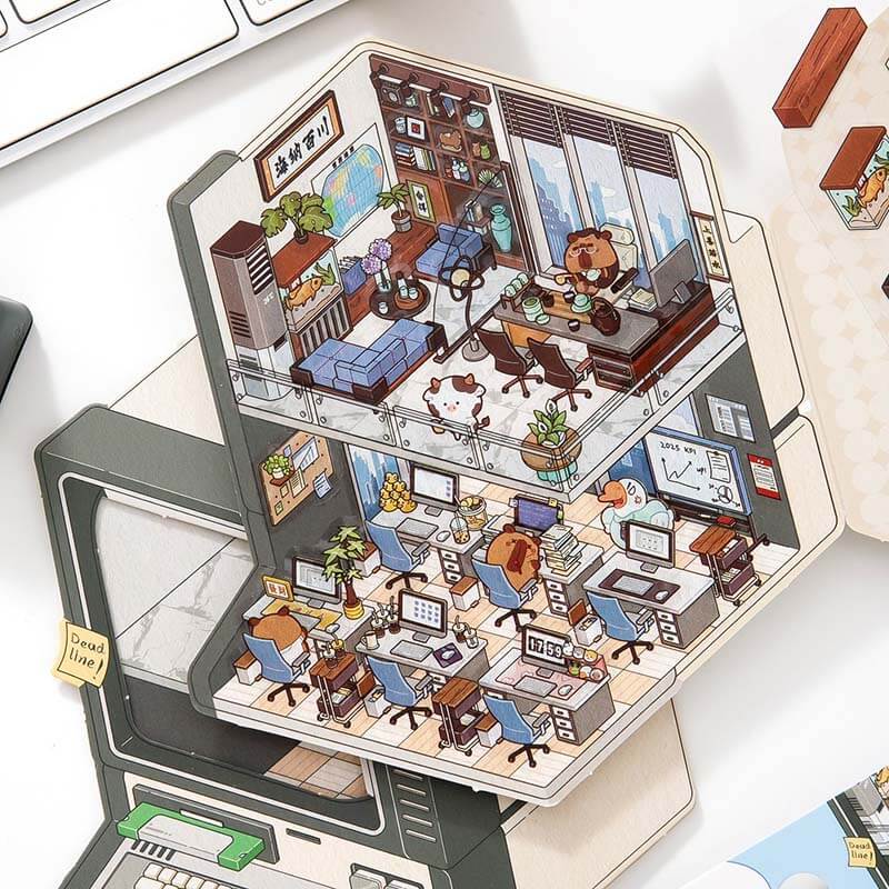 Moments & Moods DIY 3D Scene Stickers 4 Cute Miniature Scene(S)