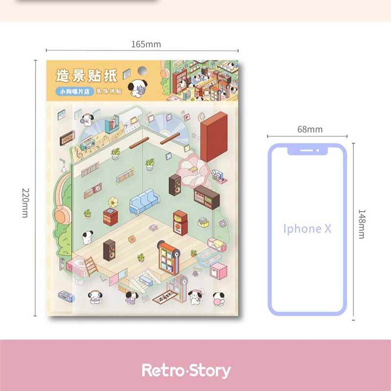 Sweet Little Escapes DIY 3D Scene Stickers 4 Cute Miniature Scenes(M)