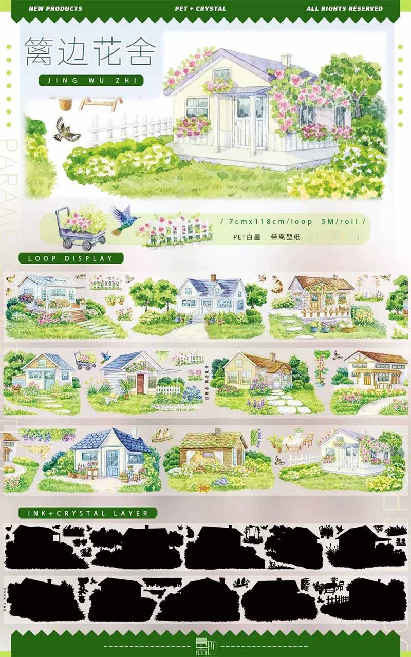 Forest Stream & Spring PET Journal Collage Sticker