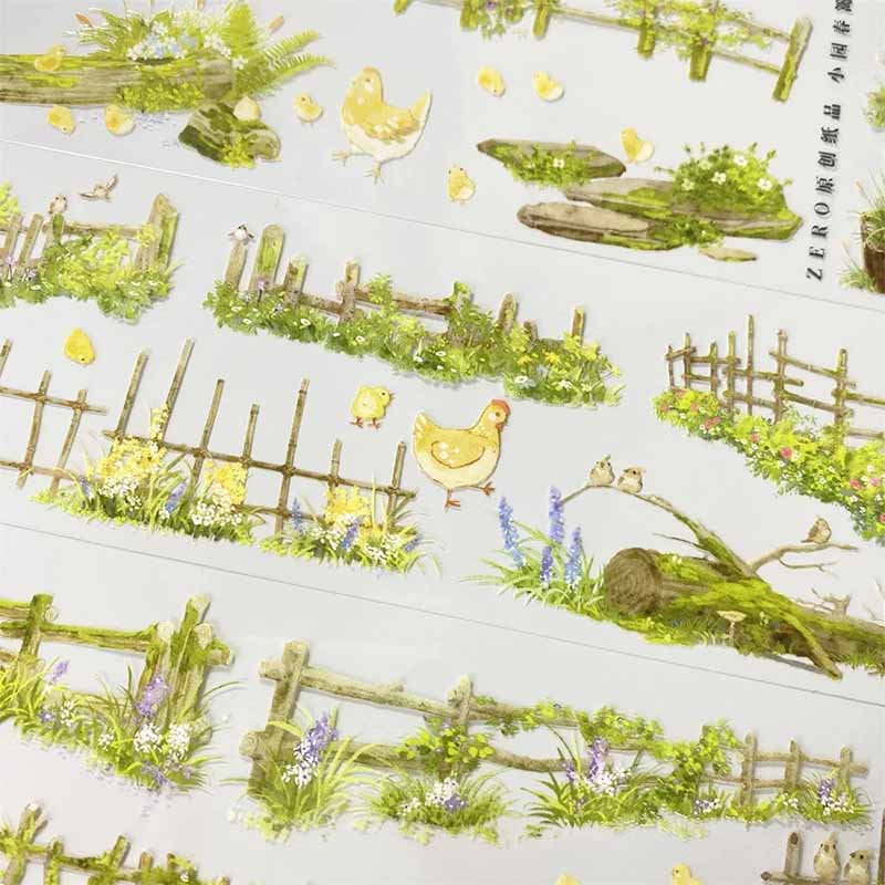 Spring Garden Journaling Scene PET Tape