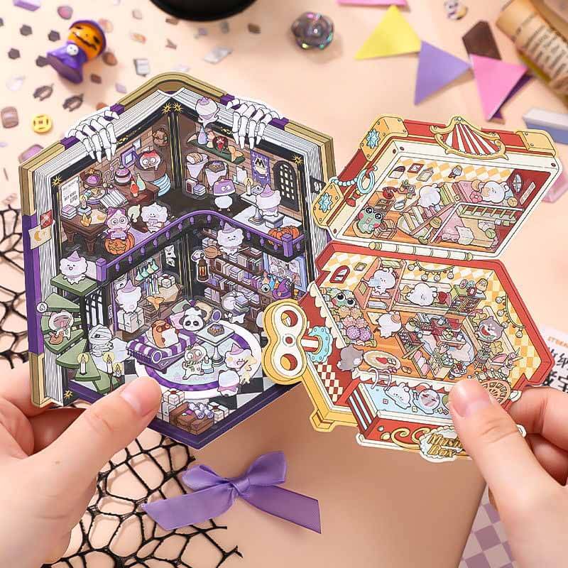 Magic Ark World DIY 3D Scene Stickers - 4 Cute Miniature Scenes