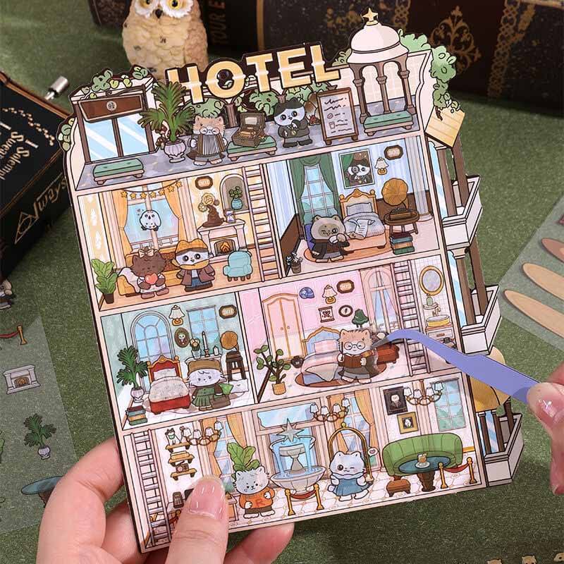 The Curious Society DIY 3D Scene Stickers 4 Cute Miniature Scenes(M)