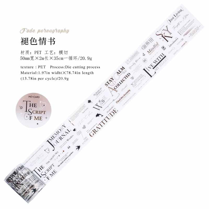 Romantic Handwritten Journal Decoration DIY Tape Stickers