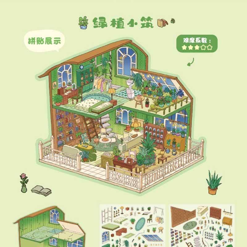 Cozy Haven DIY 3D Scene Stickers With Guide Lines(M)