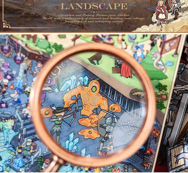 Adventure in Another World DIY 3D Scene Stickers With Guide Lines(L)