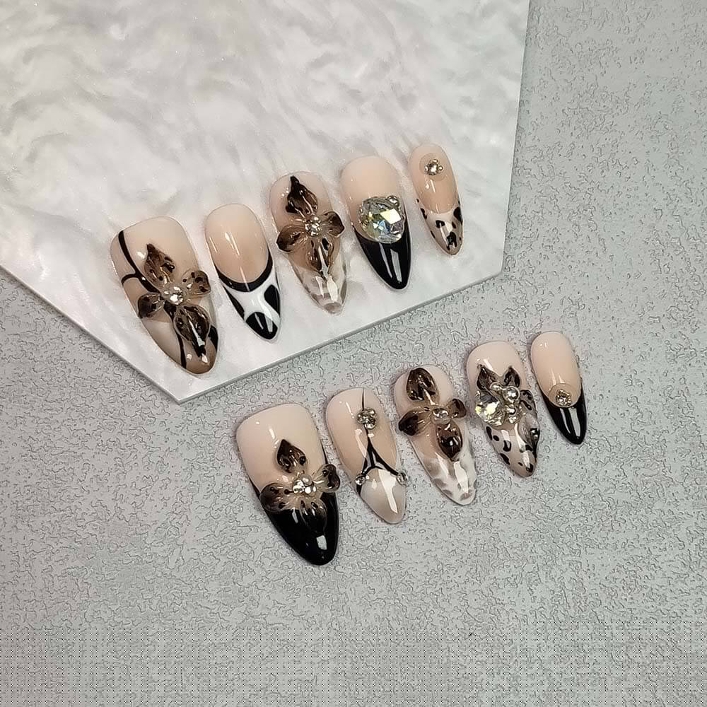 Art Garden Press On Nails Twilight Flowers 98