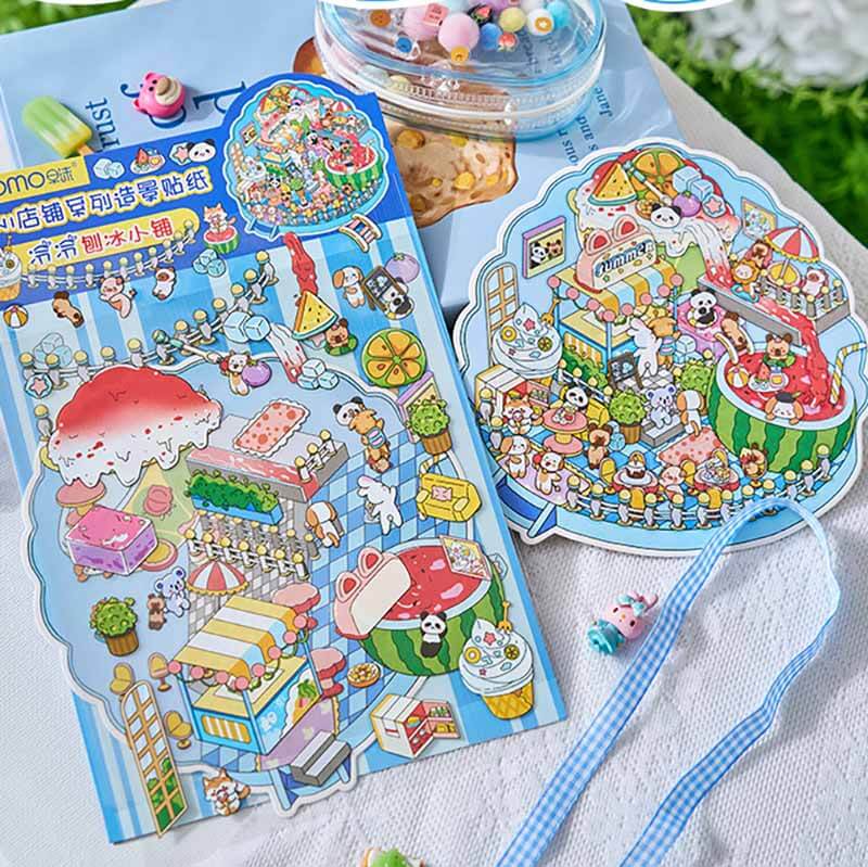 Flavors of Summer DIY 3D Scene Stickers 4 Cute Miniature Scenes