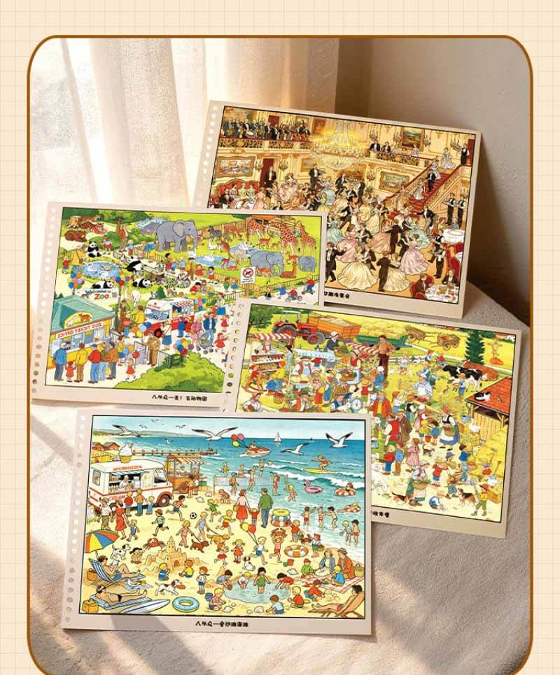 Lively Little World Book 3D Scene Stickers With Guide Lines(L)