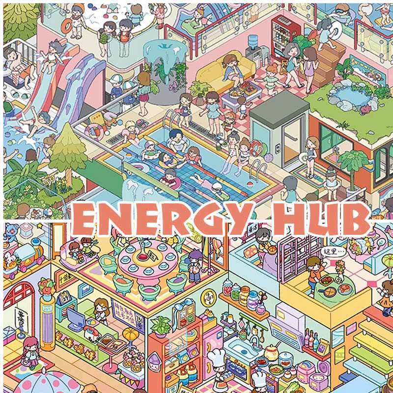 Energy Hub DIY 3D Scene Stickers 3 With Guide Lines(XL)