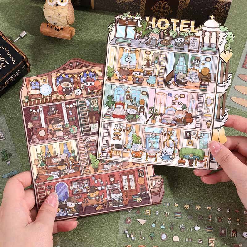 The Curious Society DIY 3D Scene Stickers 4 Cute Miniature Scenes(M)