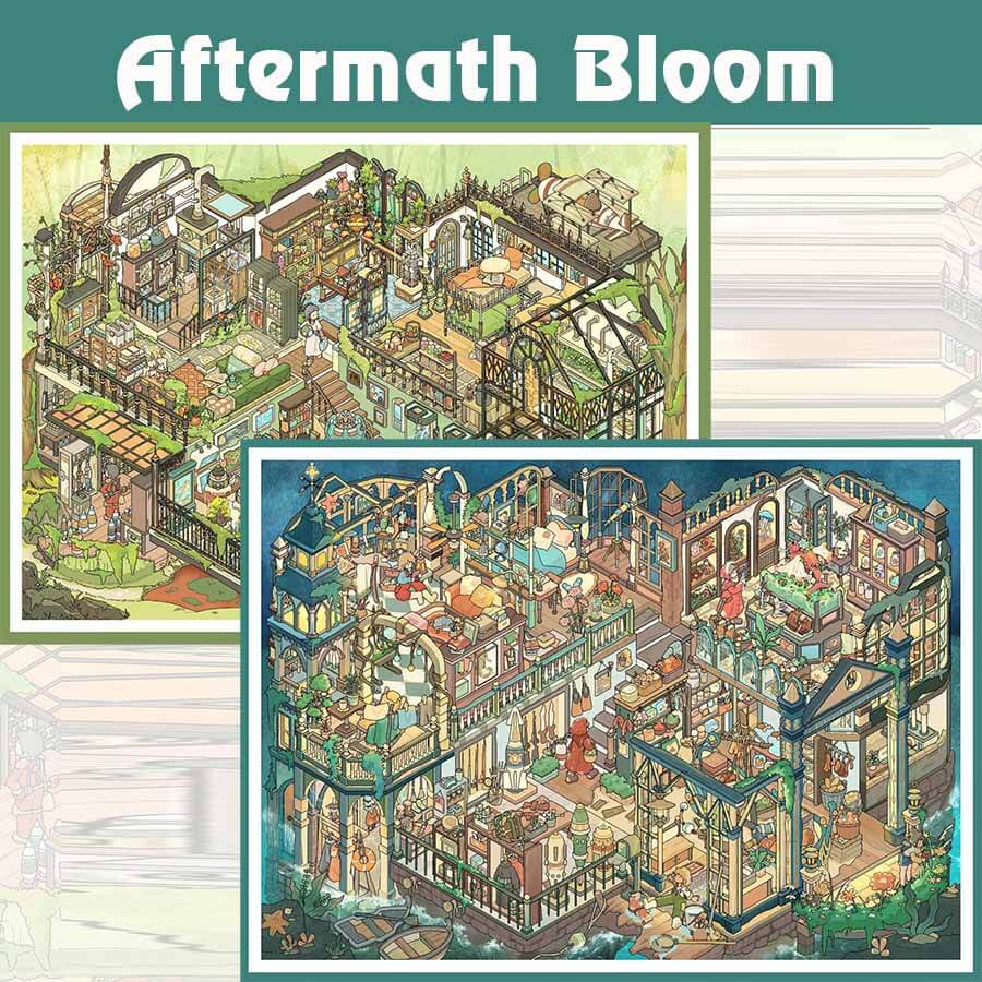 Aftermath Bloom DIY 3D Scene Stickers With Guide Lines(xL)