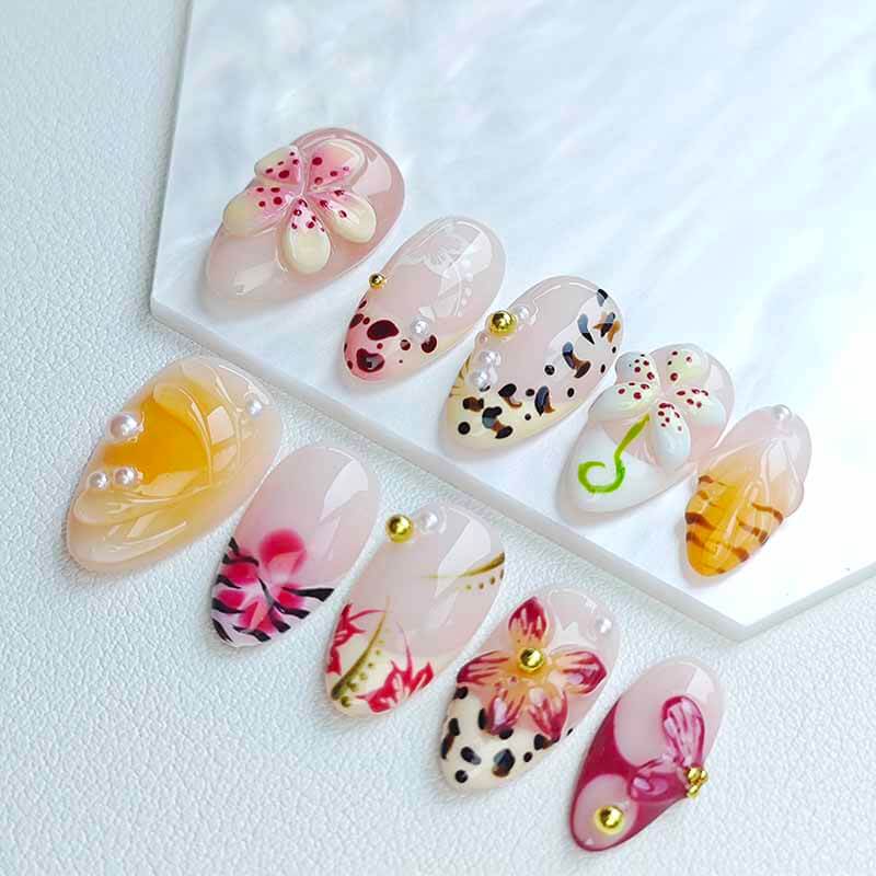 Beauty Art Garden Press On Nails Aloha Petals 136