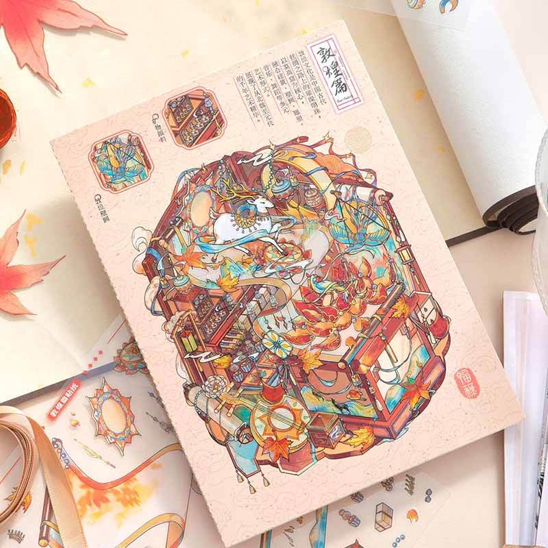 Ancient Chinese Vanity DIY 3D Scene Stickers 4 Cute Miniature Scenes(S)