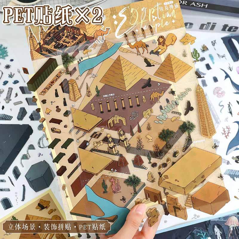 Ancient Echoes DIY 3D Scene Stickers 2 Cute Miniature Scenes(L)