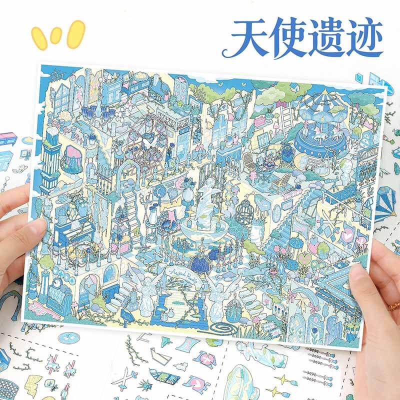 Angel Haven DIY 3D Scene Stickers With Guide Lines(XL)