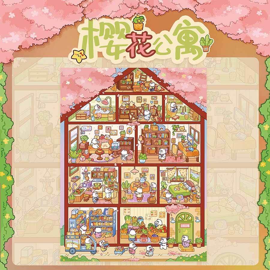 Apartment Archive DIY 3D Scene Stickers 2 Cute Miniature Scenes(M)